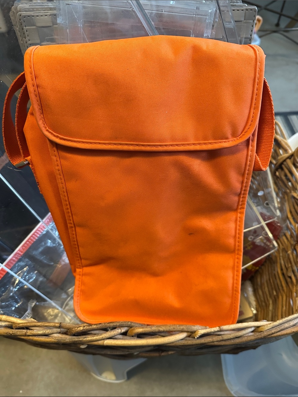 Orange Insulated Wine Tote 2 Bottles